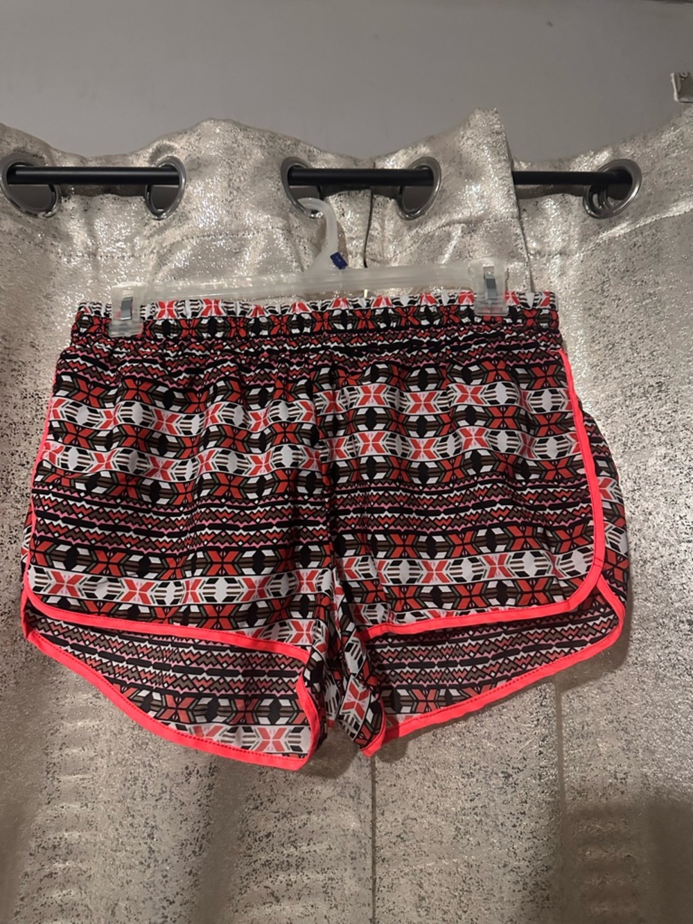 Women's Neon Trim Printed Athletic Shorts